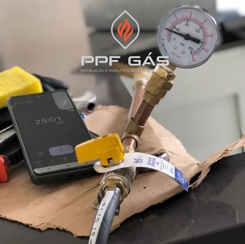 Instalação comercial de gás